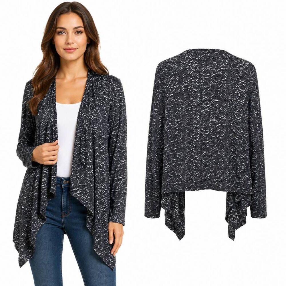 Calvin Klein Jeans Snake Print Open Front Cardigan L